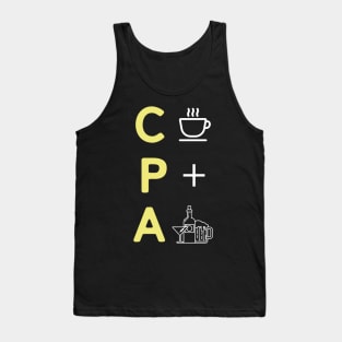 Funny CPA Certified Public Accountant Accounting Auditor Bookkeeper Tax Season Tank Top